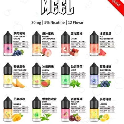 MEEL 小煙油 30ml｜高濃度尼古丁鹽煙油・兼容 RELX/SP2S/ILIA/LANA 小煙設備・多口味