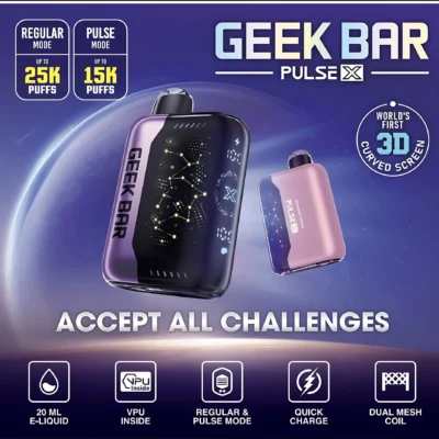 GEEK BAR Pulse X 25000 Puffs 一次性電子煙 爆款大口數拋棄式 現貨 歐美爆款