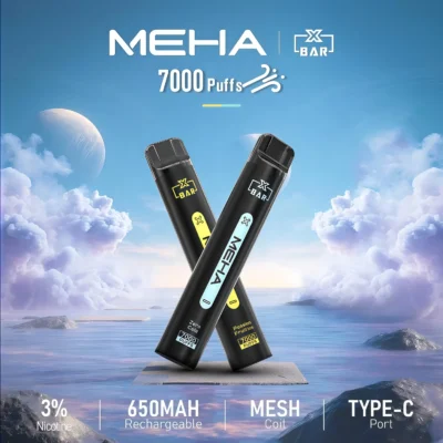 Meha Xbar 7000 口拋棄式電子煙|魅嗨小黑條・一次性新品・台灣現貨即到即享