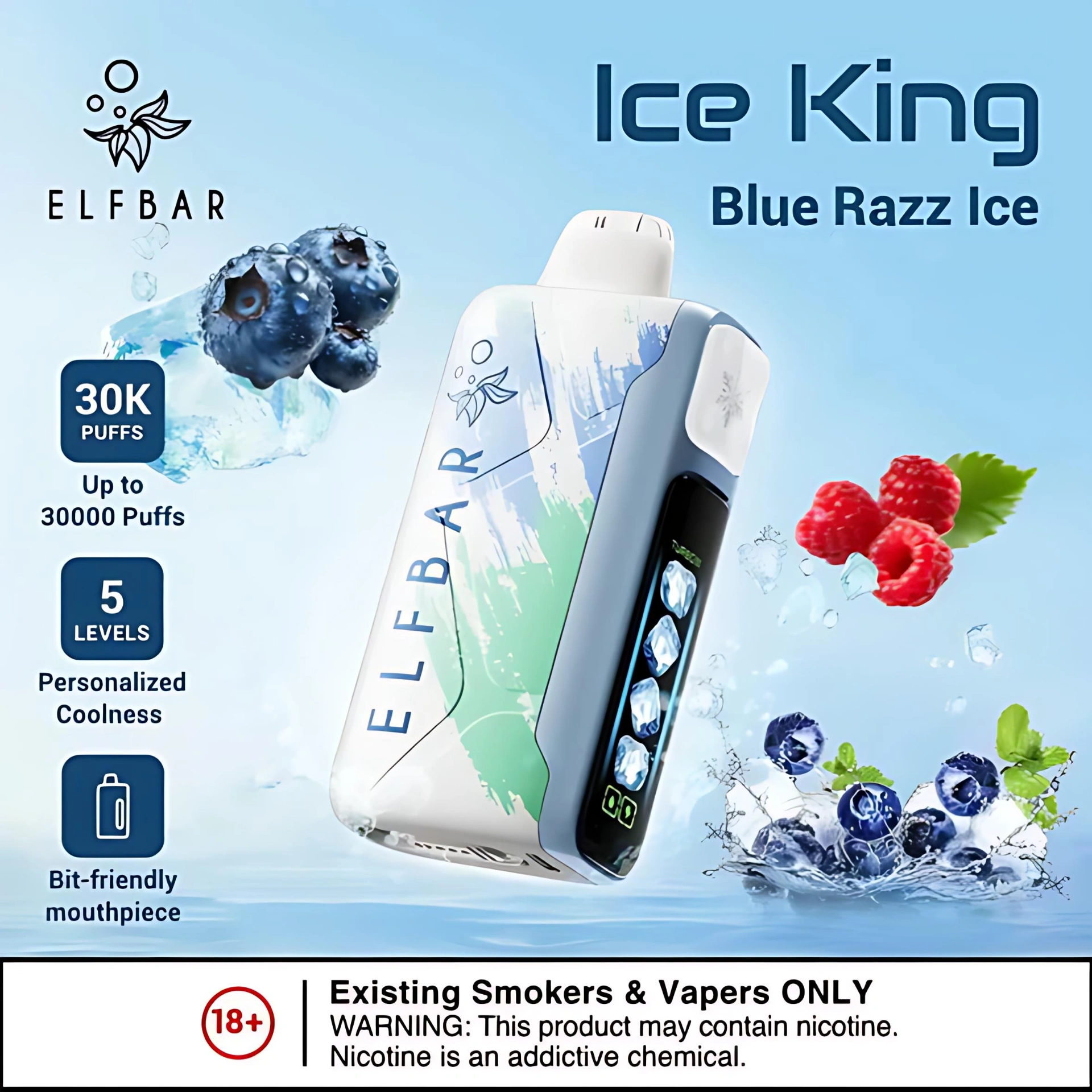 ElfBar Ice King 30000 拋棄式電子煙|5 檔冰度調節・30K 超長續航・王嘉爾同款現貨熱銷 4 ElfBar Ice King 30000 拋棄式電子煙|5 檔冰度調節・30K 超長續航・王嘉爾同款現貨熱銷:圖片 4